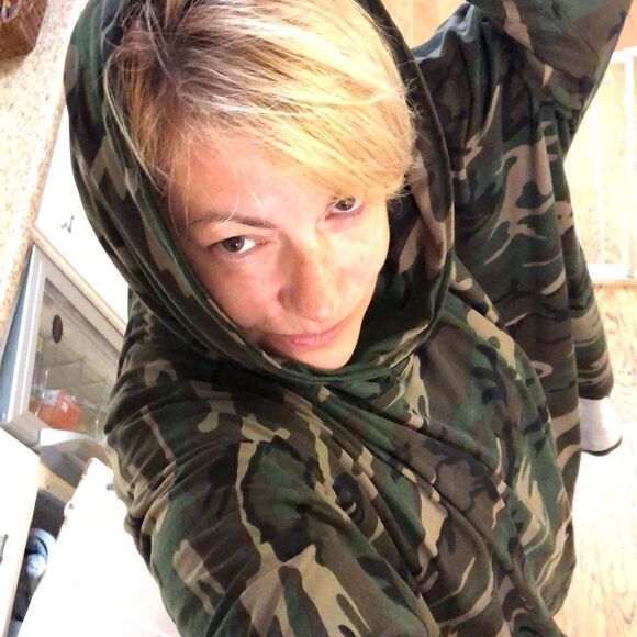 Camo Loungewear Hi Lo Poncho with Cowl Neck Comfort. Relax and disappear 🫥 - Picture 17 of 17